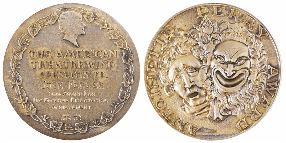 Jose Ferrer Tony Award -- Rare Special Tony Award for Winning Three Best Director Awards in One Year