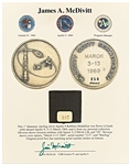 James McDivitt Personally Owned Apollo 9 Flown Robbins Medal, Encapsulated by CAG, Graded Mint MS64 -- With James McDivitt Signed COA