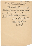 Carl Jung Autograph Postcard Signed