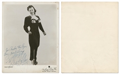 Lot of Seven 8'' x 10'' Photos Signed by Jazz & Swing Musicians -- Includes Billie Holiday, Louis Armstrong, Cozy Cole, Lionel Hampton, Oscar Peterson, Sarah Vaughan, and Cab Colloway