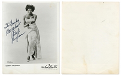 Lot of Seven 8'' x 10'' Photos Signed by Jazz & Swing Musicians -- Includes Billie Holiday, Louis Armstrong, Cozy Cole, Lionel Hampton, Oscar Peterson, Sarah Vaughan, and Cab Colloway