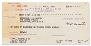 Albert Einstein Document Signed with His Full Name, ''Albert Einstein'' -- Einstein Signs a Receipt for Book Royalties