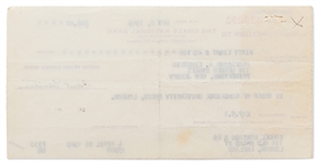 Albert Einstein Document Signed with His Full Name, ''Albert Einstein'' -- Einstein Signs a Receipt for Book Royalties