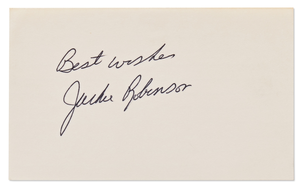 Jackie Robinson Uninscribed Signature -- With PSA/DNA COA