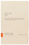 Frank Lloyd Wright Letter Signed on Taliesin West Stationery