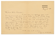 Eugene O'Neill Autograph Letter Signed -- ''...Much, much gratitude to you for your appreciation of 'Marco Millions'!...''