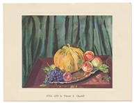 Winston Churchill Christmas Card Signed, Without Inscription -- With PSA/DNA COA