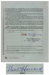 Lot of 8 Contracts Signed by Moe Howard of The Three Stooges
