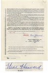Lot of 8 Contracts Signed by Moe Howard of The Three Stooges
