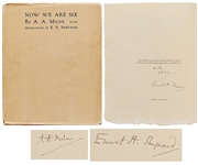 A.A. Milne & Ernest H. Shepard Signed 1927 Limited Edition of Now We Are Six -- In Original Dust Jacket