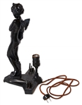 ''It Girl'' Statuette -- Rare 1920s Statuette Lamp Modeled After the Award Given to Clara Bow as the First ''It Girl''