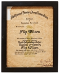 Golden Globe Awarded to Flip Wilson in 1970 for His Hugely Successful ''The Flip Wilson Show'' -- Also Includes Golden Globe Nomination