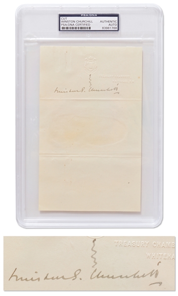 Winston Churchill Signature -- PSA/DNA Encapsulated