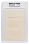 Winston Churchill Signature -- PSA/DNA Encapsulated