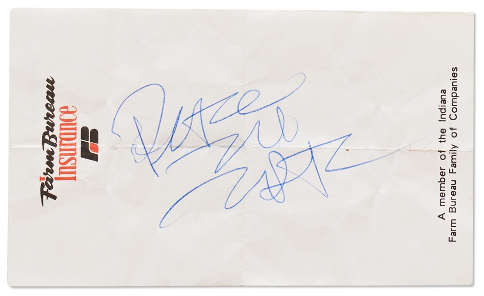 Tupac Shakur Uninscribed Signature -- PEACE 2U / 2PAC