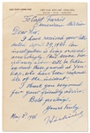 Ho Chi Minh Autograph Letter Signed from 1946 -- ''...severe disciplinary action will be taken against those guards...''