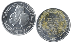 Jack Swigert's Own Collection of Six Apollo 8 Commemorative Coins Made of Flown Metal