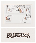 Final ''Calvin & Hobbes'' 1995 Color Proof Signed by Creator Bill Watterson
