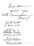 Tintin Book About the Moon Landing Signed by Five Apollo Astronauts: James McDivitt, Frank Borman, Walt Cunningham, Charlie Duke & Fred Haise