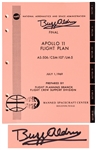 Buzz Aldrin Signed Copy of the Apollo 11 Flight Plan