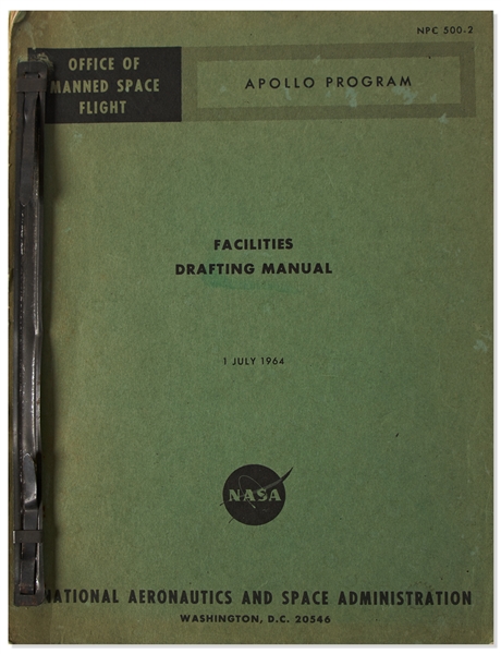 NASA Manual Titled Apollo Program / Facilities Drafting Manual Published by the Office of Manned Space Flight in July 1964