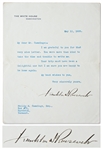 Franklin D. Roosevelt Letter Signed as President -- With PSA/DNA COA