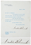 Franklin D. Roosevelt Letter Signed as President -- With PSA/DNA COA