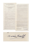 Boris Karloff Contract Signed for The Strange Door -- With PSA/DNA COA