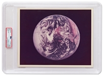 Apollo 17 Blue Marble Photo -- Encapsulated by PSA as Type I Photo, in Near Fine Condition