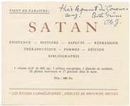 Carl Jung Signed Brochure on the Psychological Interpretation of Satan
