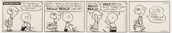 Very Early ''Peanuts'' Comic Strip from 1953, Hand-Drawn by Charles Schulz