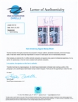 Neil Armstrong Signed Block of C76 ''First Man on the Moon'' Stamps -- With Zarelli COA