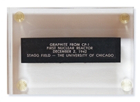 Graphite From CP-1, the First Nuclear Reactor, Used by Enrico Fermi in 1942 to Launch the First Atomic Energy Reaction -- The Birth of the Nuclear Age