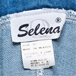 Selena Brand Denim Dress from 1996 -- Included in Selena Fashion Exhibit ''Ahora y Nunca'' Featured in ''Vogue'' Magazine