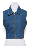 Selena Brand Denim Vest from 1996 -- Included in Selena Fashion Exhibit Ahora y Nunca Featured in Vogue Magazine