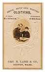 19th Century Advertising CDV Featuring Albumen Photo of Abraham Lincoln and His Son Tad