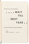 Jackie Robinson Signed First Edition of His Autobiography ''Wait Till Next Year''