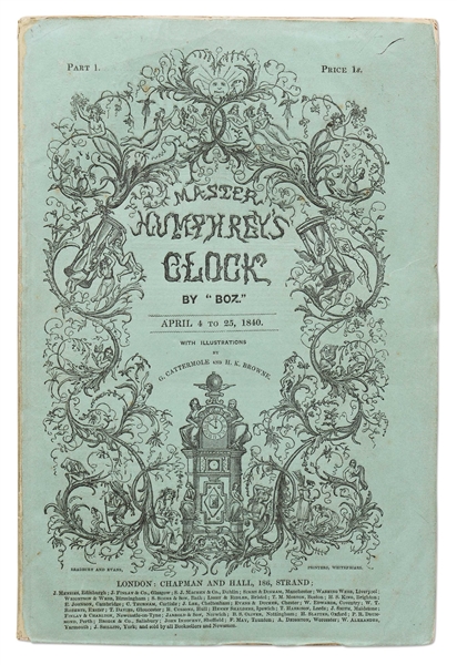 Master Humphrey's Clock by Charles Dickens, Published in Original 20 Monthly Parts -- From the Charles Niven Collection