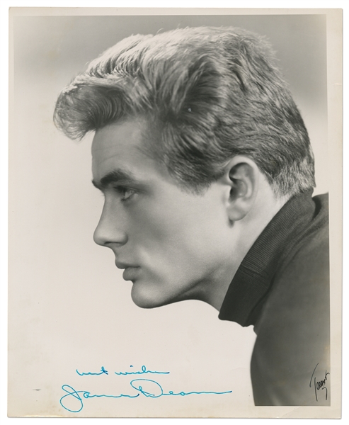 James Dean Signed 8'' x 10'' Silver Gelatin Photo -- Without Inscription