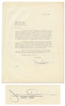 James Dean Letter Signed to His Agent Jane Deacy in 1955