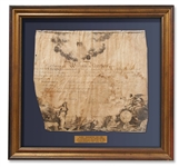 George Washington Signed Society of Cincinnati Document