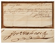 Early John Hancock Autograph Document Signed from 1758