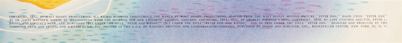 Walt Disney Signed ''Peter Pan'' Book -- With Phil Sears COA
