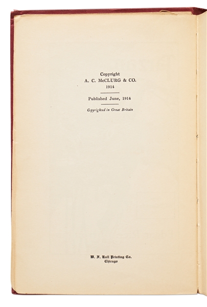 First Edition, First Printing of ''Tarzan of the Apes'' by Edgar Rice Burroughs