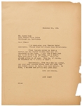 Jane Deacy Letter to James Dean from 1954 Regarding Various Roles