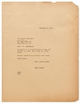 Jane Deacy Letter to AFTRA Regarding James Dean