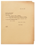 Jane Deacy Letter to SAG Regarding James Dean