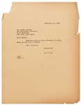 Jane Deacy Letter from 1954, Sending Photos of James Dean Requested by Paramount