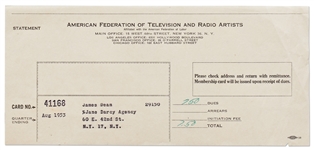 AFTRA Statement Regarding Membership of James Dean