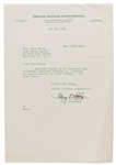 Letter from Famous Artists Corp. to Jane Deacy Re: JAMES DEAN